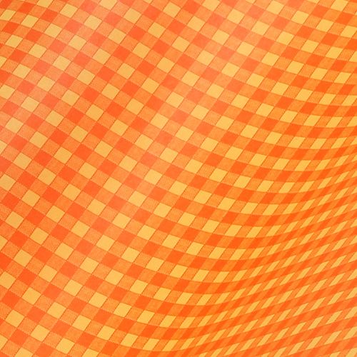 Prodotto Polsino di carta 37,5 cm arancione chiaro a quadri 100 m