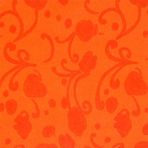 Prodotto Polsino di carta arancione con motivo 25 cm 100 m