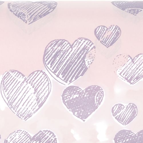 Prodotto Carta da regalo floreale con motivi a cuore per creazioni floreali decorative, 25 cm x 25 m