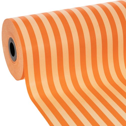 Rotolo di carta per polsini, a righe arancioni, 25 cm x 100 m acquistare | Floristik24.it