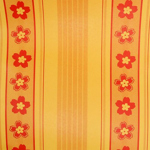 Prodotto Polsino in carta con motivo floreale 37,5 cm 100 m giallo, rosso