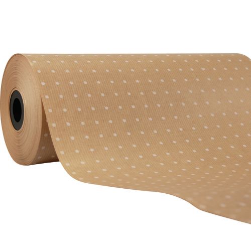 Floristik24 Polsino in carta velina pois naturali 25 cm 100 m