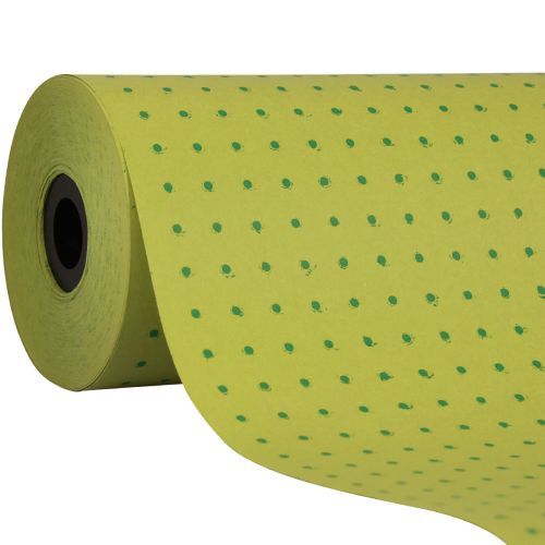Prodotto Polsino di carta velina pois verde muschio 25 cm 100 m