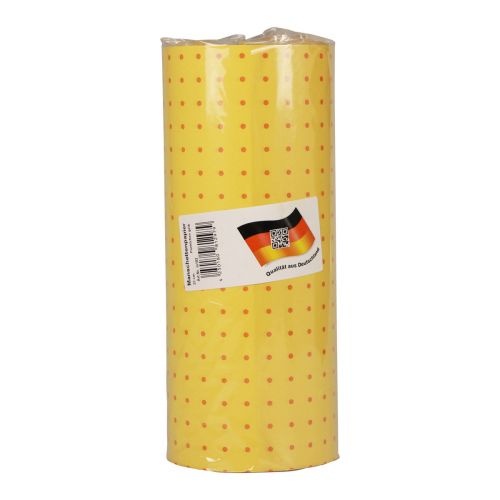 Floristik24 Polsino di carta velina pois gialli 25 cm 100 m