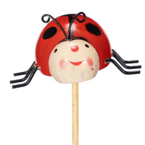 Prodotto Paletti da giardino a forma di coccinella, decorazione per la primavera e l'estate, decorazione floreale, 31 cm, 4 pezzi