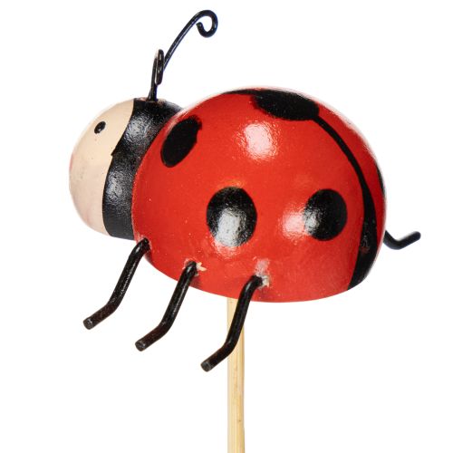 Prodotto Paletti da giardino a forma di coccinella, decorazione per la primavera e l'estate, decorazione floreale, 31 cm, 4 pezzi