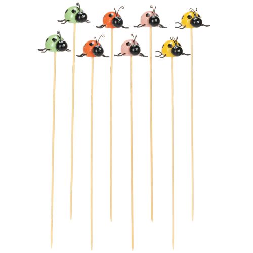 Prodotto Figure decorative a forma di coccinella per vasi e composizioni floreali per decorazioni primaverili, 32 cm, 16 pezzi