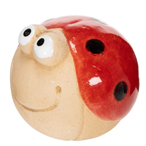 Coccinella decorativa in ceramica per allegre decorazioni da giardino e davanzali, 7 cm, 3 pezzi