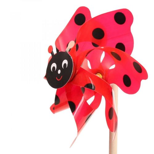 Prodotto Girandola coccinella decorazione giardino mulino a vento rosso Ø16,5 cm