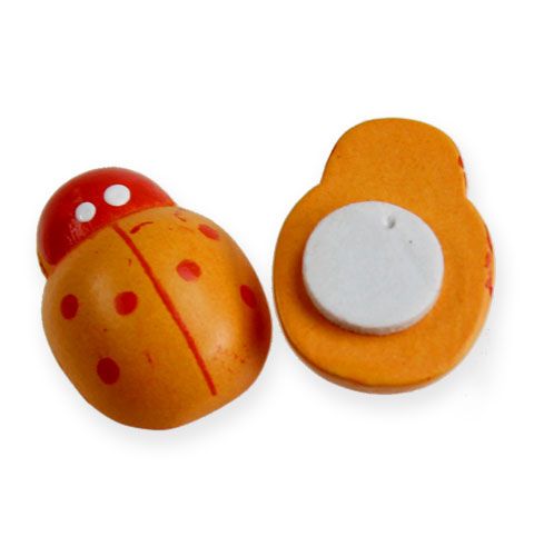 Floristik24 Coccinelle in legno da incollare 2cm colori assortiti. 220 pezzi