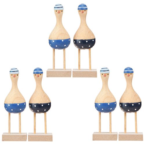 Prodotto Gabbiani marittimi decorativi in legno blu blu scuro H14cm 6 pz