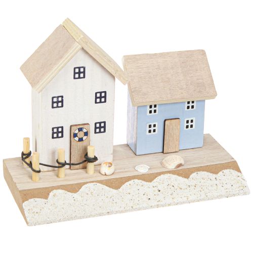 Prodotto Decorazione marittima casa sulla spiaggia conchiglie blu naturale H12cm 4 pezzi