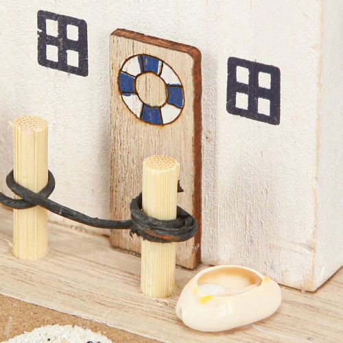 Prodotto Decorazione marittima casa sulla spiaggia conchiglie blu naturale H12cm 4 pezzi
