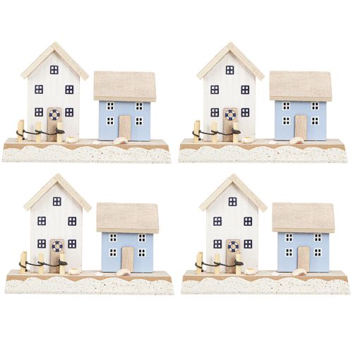 Prodotto Decorazione marittima casa sulla spiaggia conchiglie blu naturale H12cm 4 pezzi
