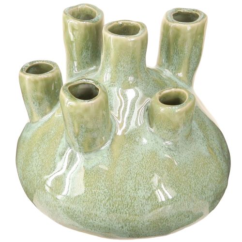 Prodotto Vaso decorativo marittimo Coral Design verde chiaro Ø14,5cm H14cm