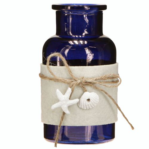 Prodotto Vasi bottiglia marittimi con feltro blu verde bianco 12,5 cm 3 pezzi