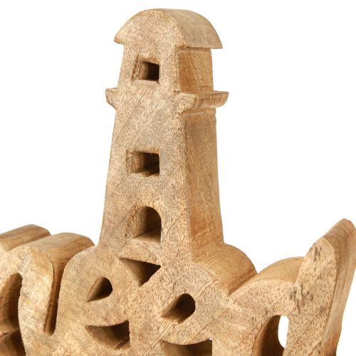 Prodotto Decorazione in legno marittimo “Ho bisogno di vitamina mare” legno di mango 27×33cm