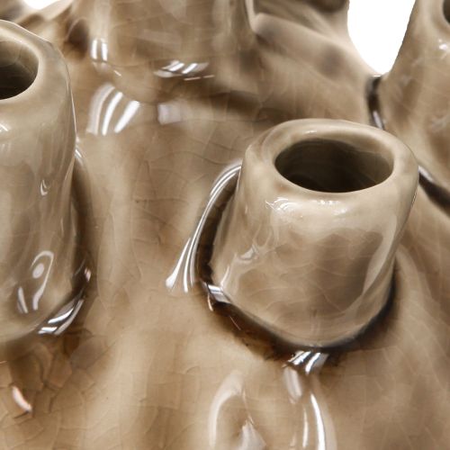 Prodotto Vaso in ceramica marittima effetto corallo marrone Ø11,5cm H10cm