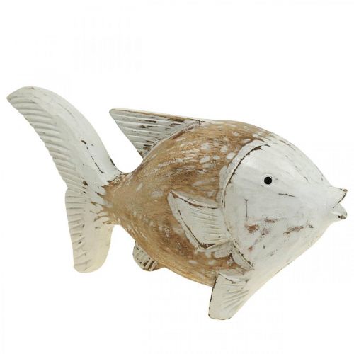 Floristik24 Decorazione marittima pesce legno pesce legno shabby chic 28×15cm