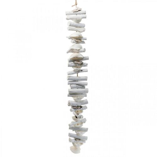 Floristik24 Decorazione marittima ghirlanda ghirlanda di conchiglie di legno galleggiante H83cm