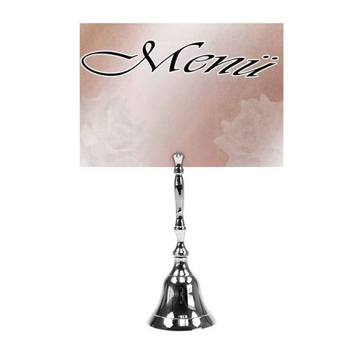 Campanello porta carte menu 12cm argento | Floristik24.it