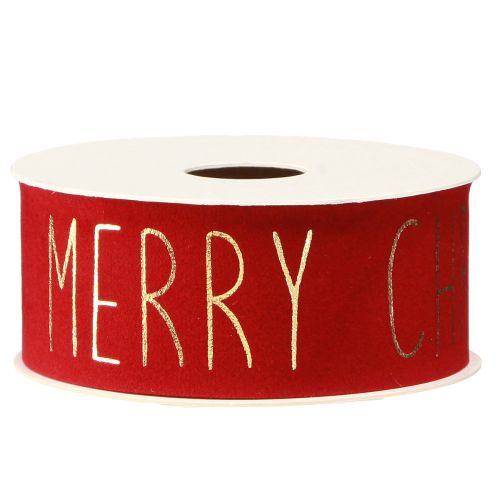 Prodotto Nastro decorativo Merry Christmas oro rosso L40mm L5m