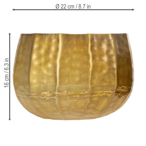 Prodotto Vaso decorativo in metallo, ottone, Ø22/18/14 cm, set da 3