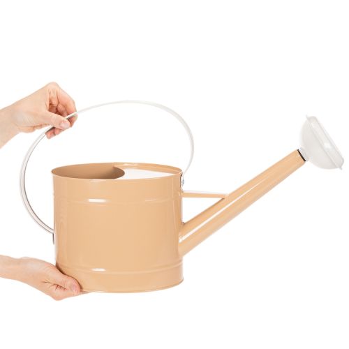 Annaffiatoio decorativo in metallo, look vintage, marrone chiaro, 52,5 cm - vaso per decorazione da tavolo e decorazione estiva | Floristik24.it