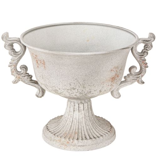 Trofeo decorativo in metallo con manici grigio ruggine vintage H18,5cm