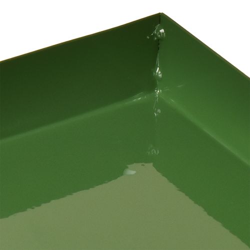 Prodotto Vassoio decorativo in metallo rettangolare verde 30×15cm