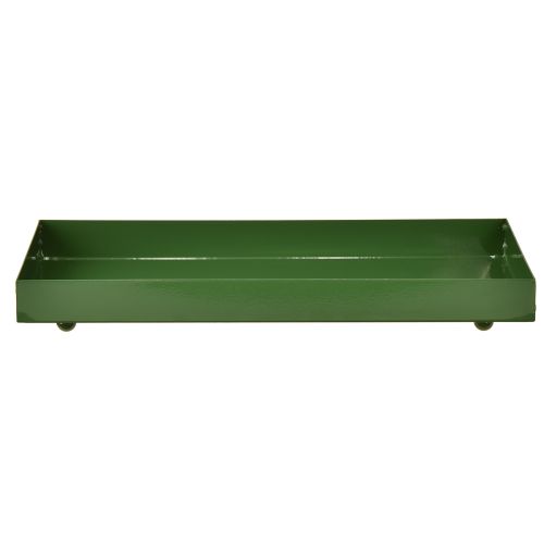 Prodotto Vassoio decorativo in metallo rettangolare verde 30×15cm