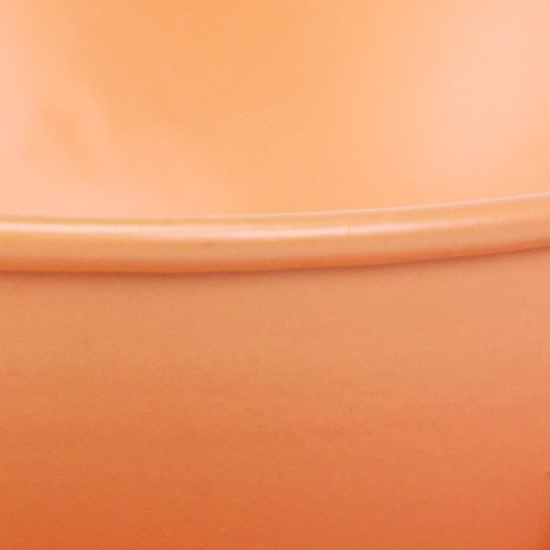 Prodotto Tazza decorativa in metallo arancione Ø11,5 cm H6 cm con piattino 2 pezzi