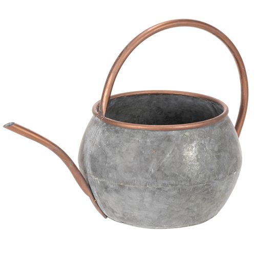 Annaffiatoio decorativo in metallo, stile country vintage, decorazione da giardino, per piante, rame argentato, L41cm Ø26cm H30cm acquistare | Floristik24.it