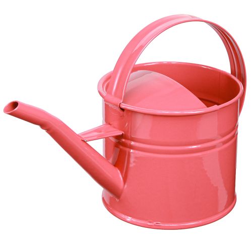 Annaffiatoio in metallo decorativo vaso da fiori rosa 28x13x17 cm 1,25 l