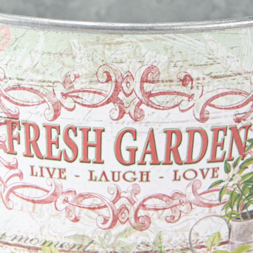 Prodotto Vaso per piante in metallo Fresh Garden colorato Vintage H18cm