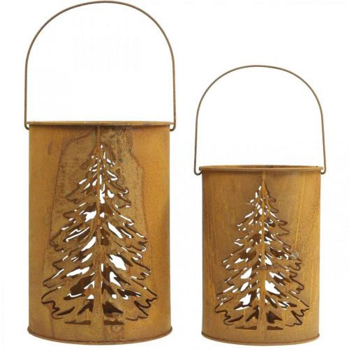 Prodotto Lanterna lanterna in metallo decorazione patina Ø16/20,5 cm set di 2