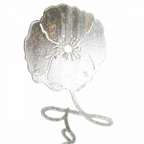 Floristik24 Supporto in legno con fiore decorativo in metallo scritta &quot;Family&quot; H40cm