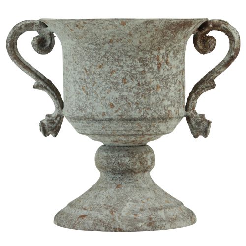 Prodotto Trofeo decorativo in metallo con manico marrone bianco Ø13,5 cm H19,5 cm