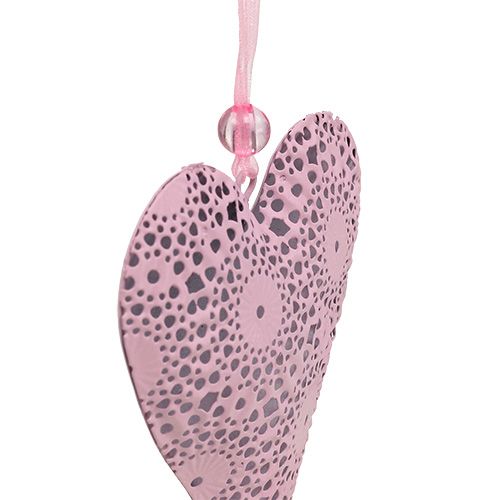 Floristik24 Appendino in metallo a forma di cuore. 12 cm 6 pezzi