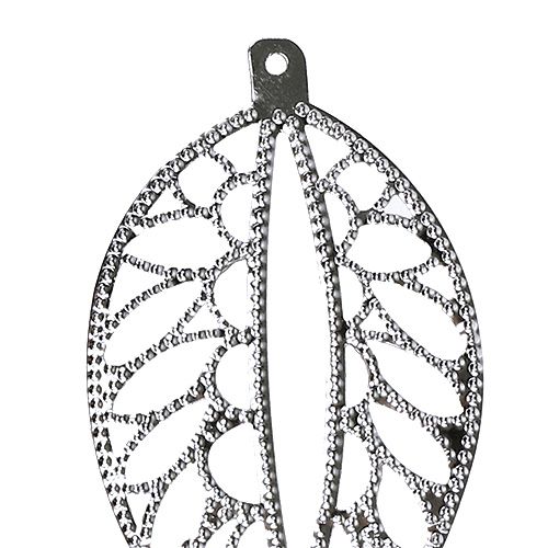 Floristik24 Lamiera per appendere in argento 4 cm x 7 cm 24 pezzi