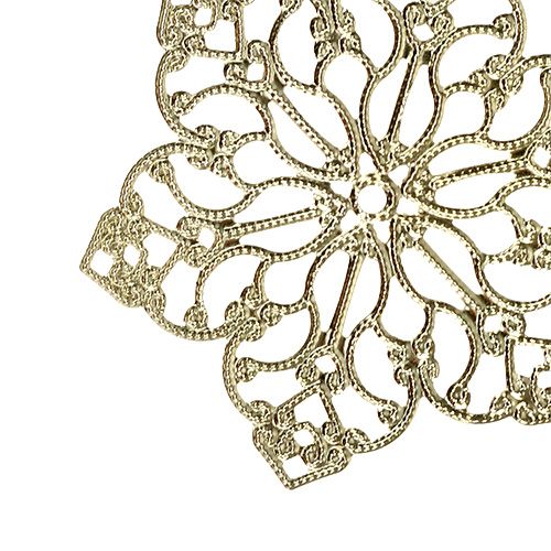Fiore in metallo con ornamento Ø5,5cm oro 24 pezzi | Floristik24.it