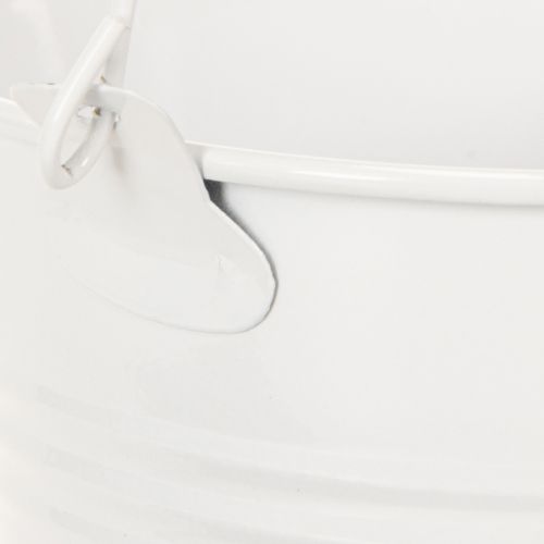 Prodotto Secchi in metallo, bianchi, Ø12cm, H10cm, 8 pezzi