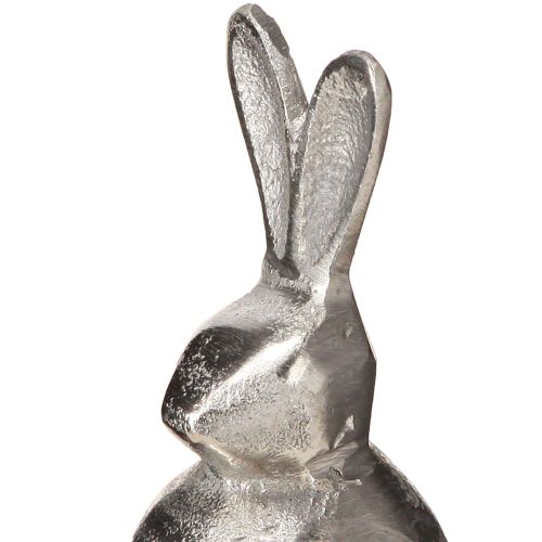 Prodotto Coniglietto decorativo argento – Moderna figura pasquale in metallo per una decorazione primaverile elegante 11 cm 3 pezzi