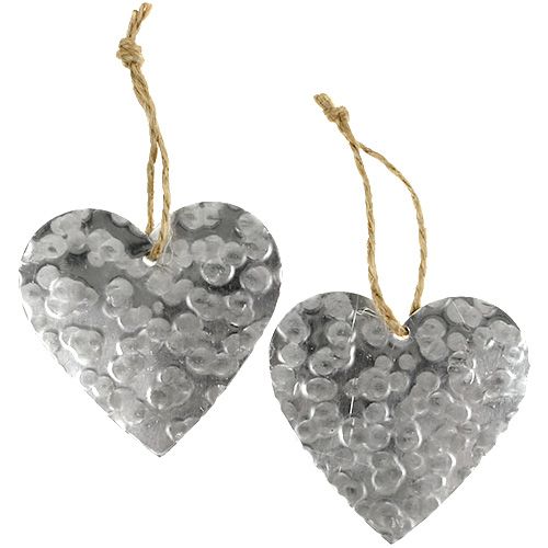 Floristik24 Cuore in metallo da appendere 5,5 cm 16 pz