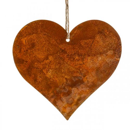 Floristik24 Cuori in metallo, pendenti decorativi, decoro ruggine 19×20 cm 4 pz