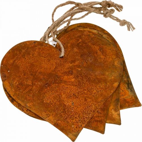 Prodotto Cuori in metallo, pendenti decorativi, decoro ruggine 19×20 cm 4 pz