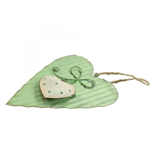Prodotto Cuore in metallo, cuore decorativo da appendere, decorazione a forma di cuore H14,5cm 2 pz.