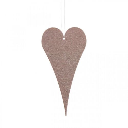 Prodotto Cuori decorativi da appendere per finestra in metallo, cuori decorativi da appendere arancione/viola H10 cm 6 pz