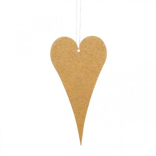 Prodotto Decorazione da appendere cuori in metallo per finestre, cuori decorativi da appendere beige/giallo/arancione H15cm 6 pz