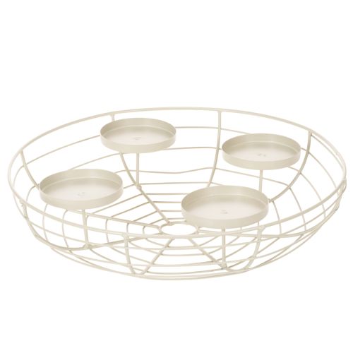 Portacandele rotondo per corona d'Avvento, adatto per quattro lumini o candele, 35 cm